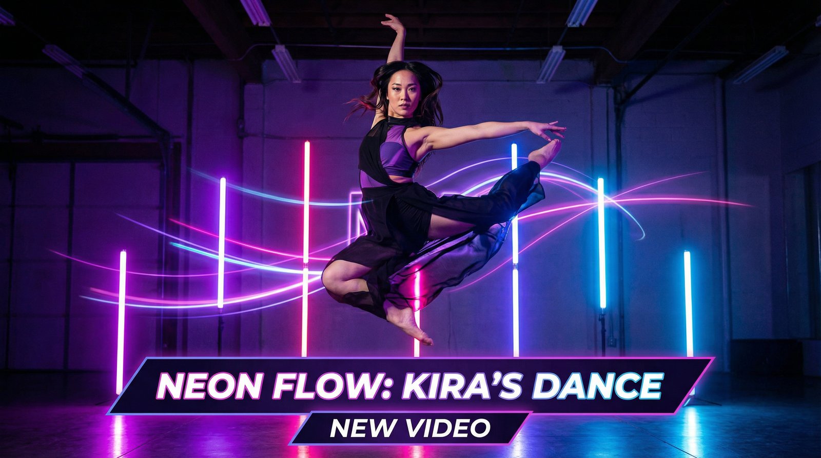 福利姬霓虹舞者创意舞蹈视频