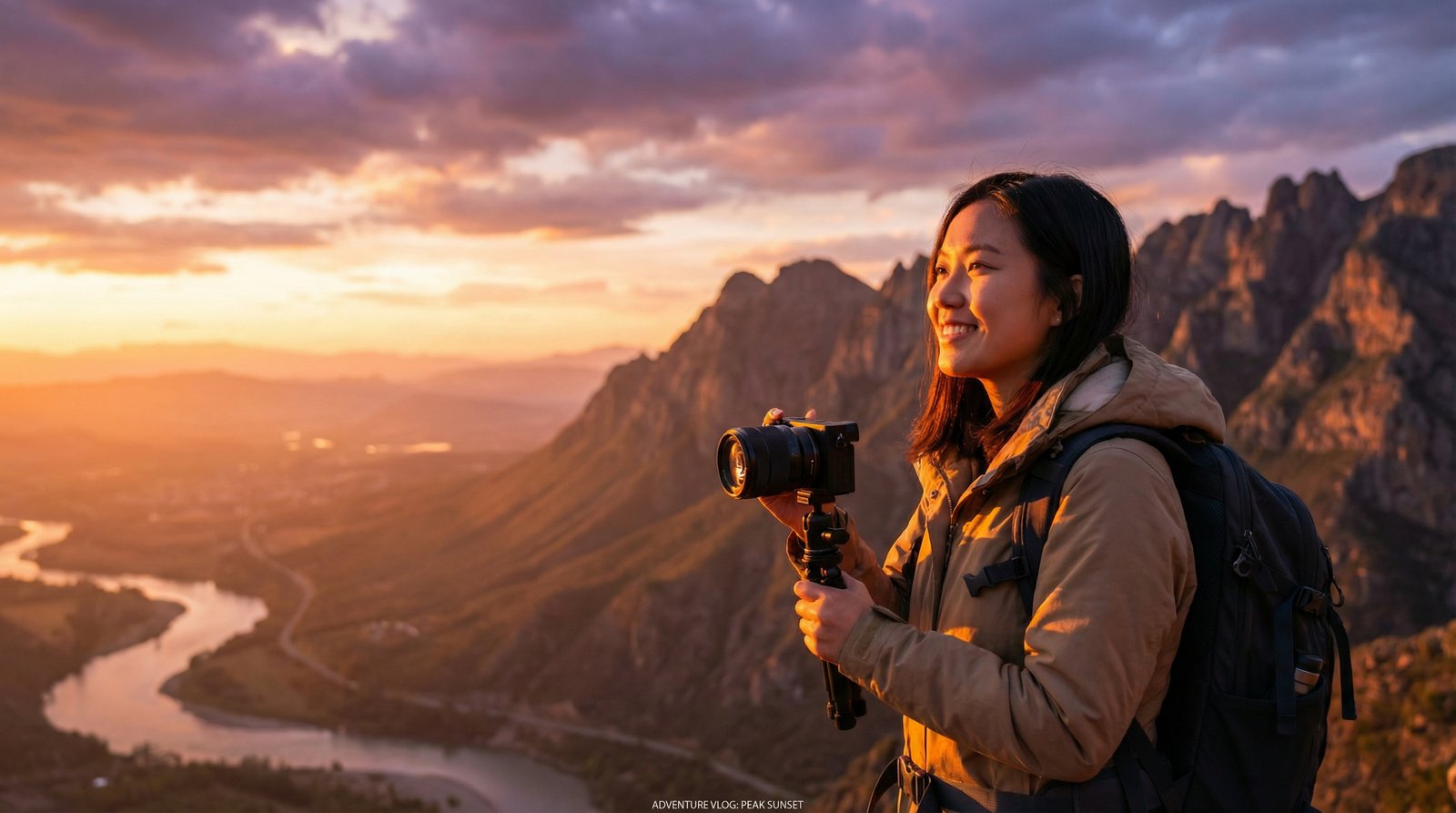 福利姬山巅日落旅行视频